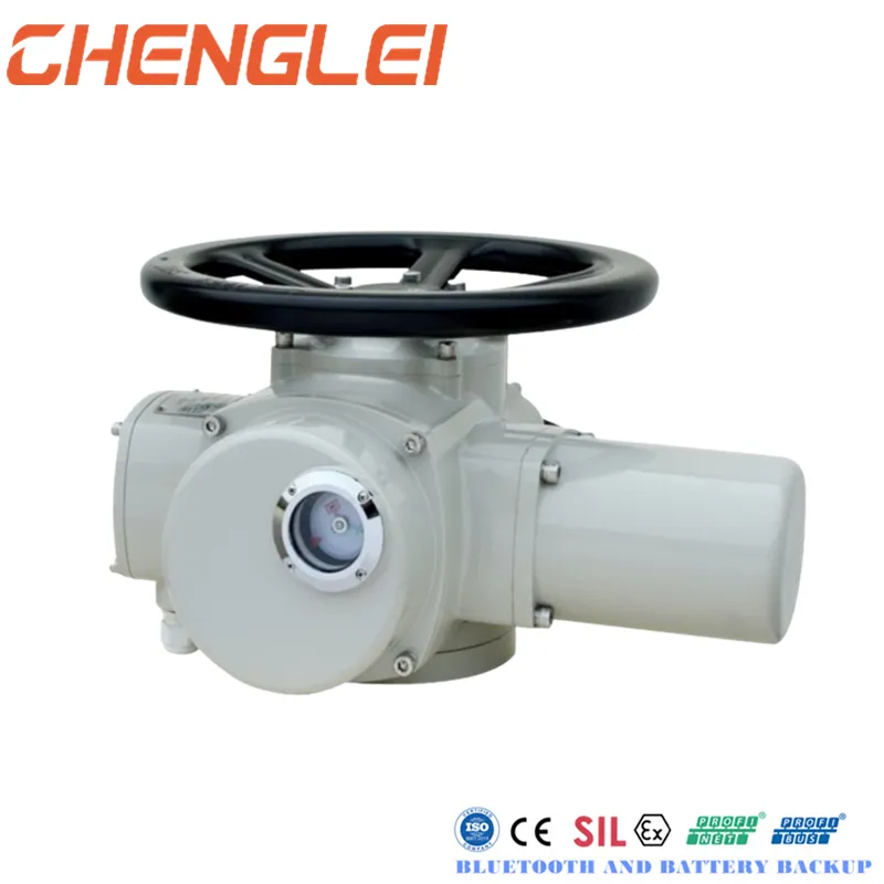 Power High Temperature +70ºC Split Type Electric Valve Actuator for Globe Valve - installation example